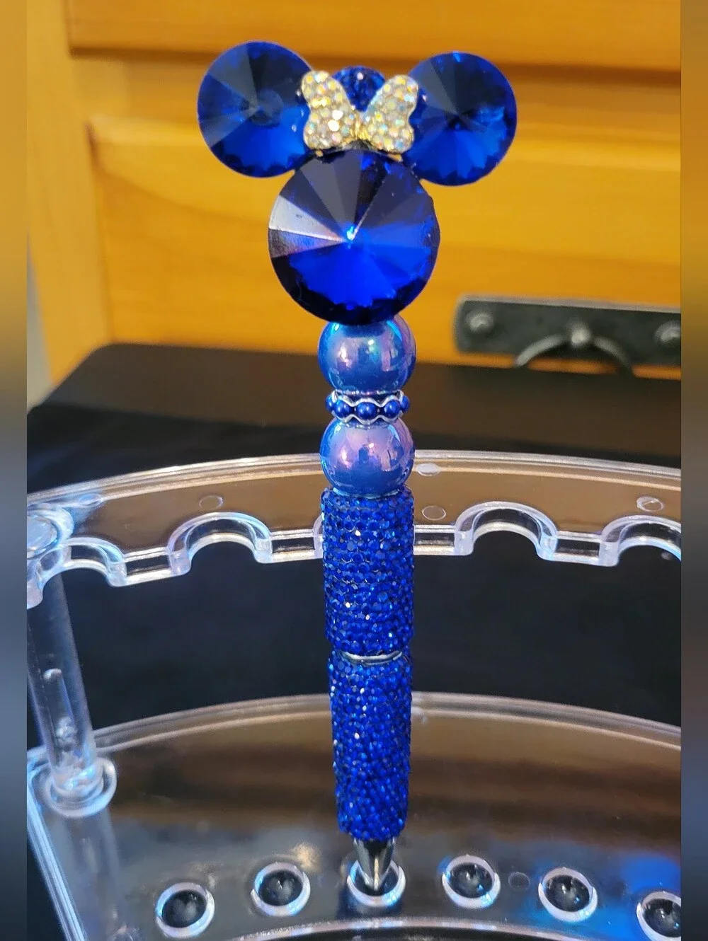 Blue Crystal Beaded Pen